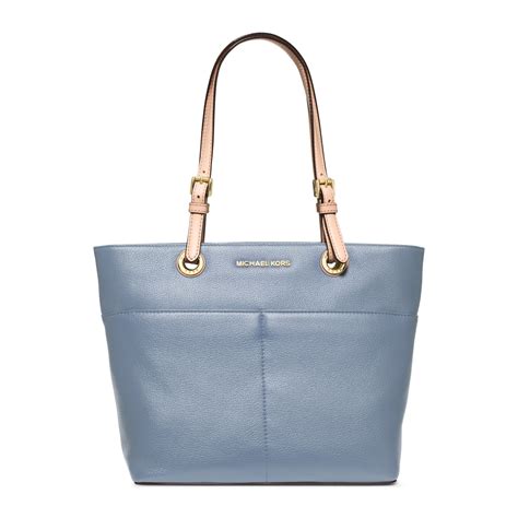 michael kors bedford leather tote pale blue